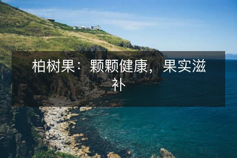 柏树果:颗颗健康,果实滋补 柏树果:颗颗健康,果实滋补